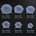 Silicone Food Preservation Lids Reusable Sealing Bowl Covers Heat-Resistant Transparent Stretch Lid for Kitchen Food Storage
