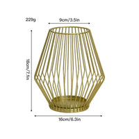 Lantern Style Metal Candleholder, Ambient Iron Decor