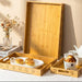 Bamboo Serving Tray with Handles Tea Cup Tray