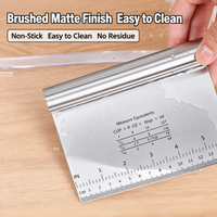 Stainless Steel Bench Scraper and Dough Cutter