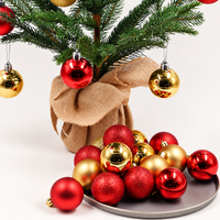 Christmas Tree Ball Ornaments  Shatterproof Plastic Holiday Decorations