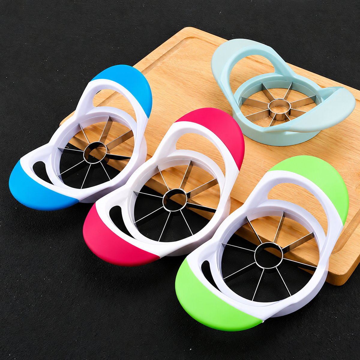Stainless Steel Apple Slicer and Corer, Handheld Fruit Cutter