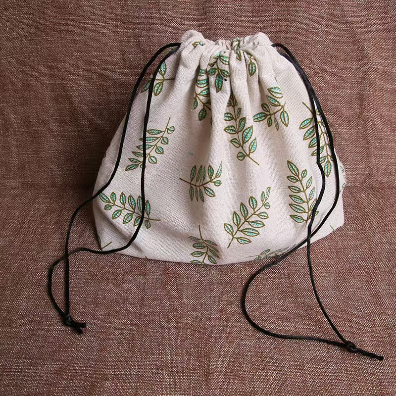 Cotton Linen Lunch Bag Storage Tote