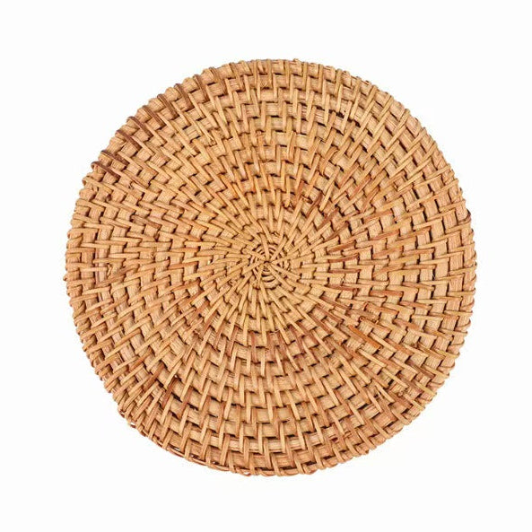 Round Rattan Heat Resistant Trivet Tea Coaster