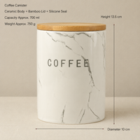 Marble Ceramic Storage Jar – 700ml Kitchen & Home Canister