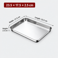 Stainless Steel Rectangular Steaming Tray