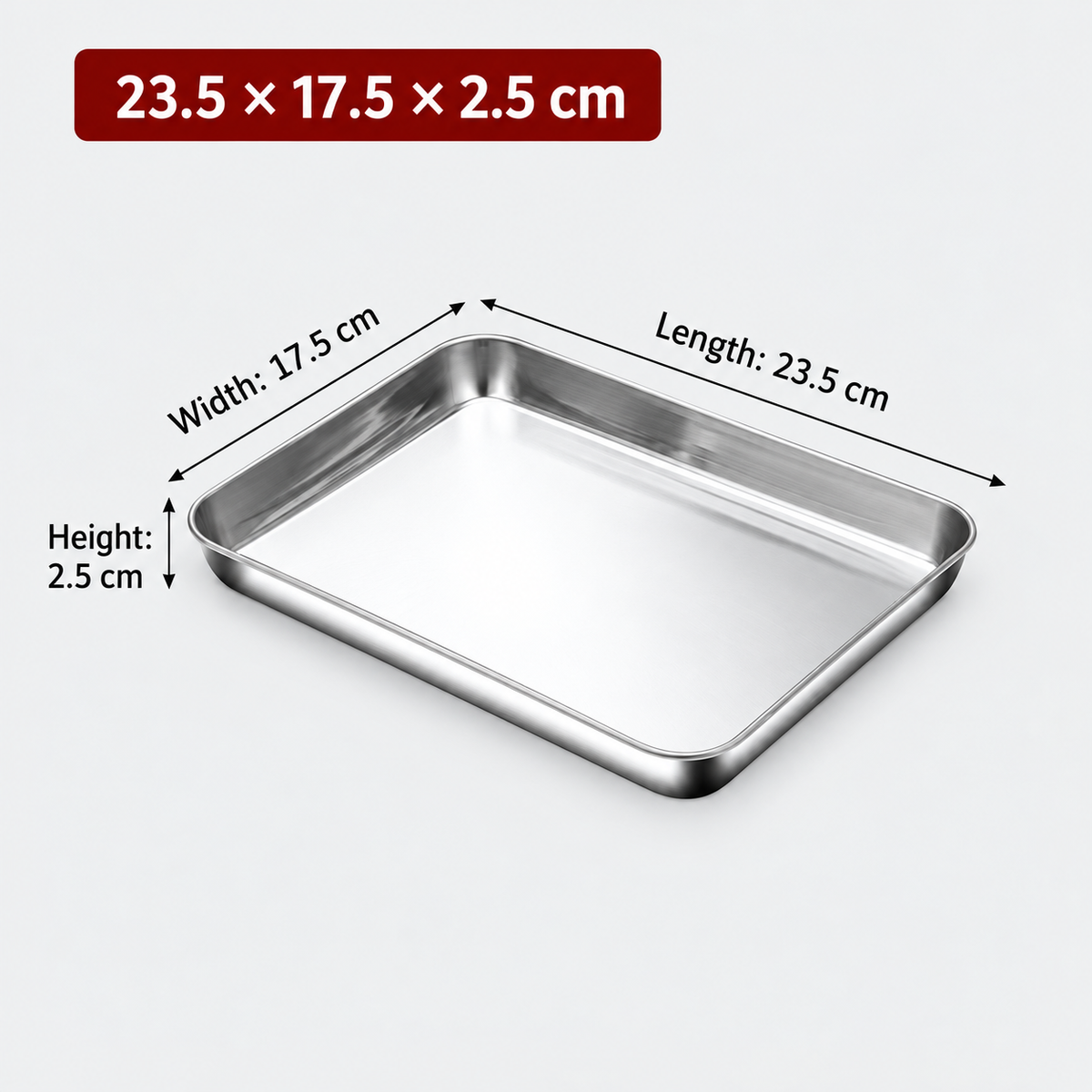 Stainless Steel Rectangular Steaming Tray