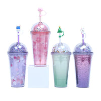 18oz Sakura Double Wall Tumbler with Straw