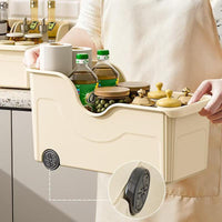 12L Rolling Plastic Storage Bin with Wheels