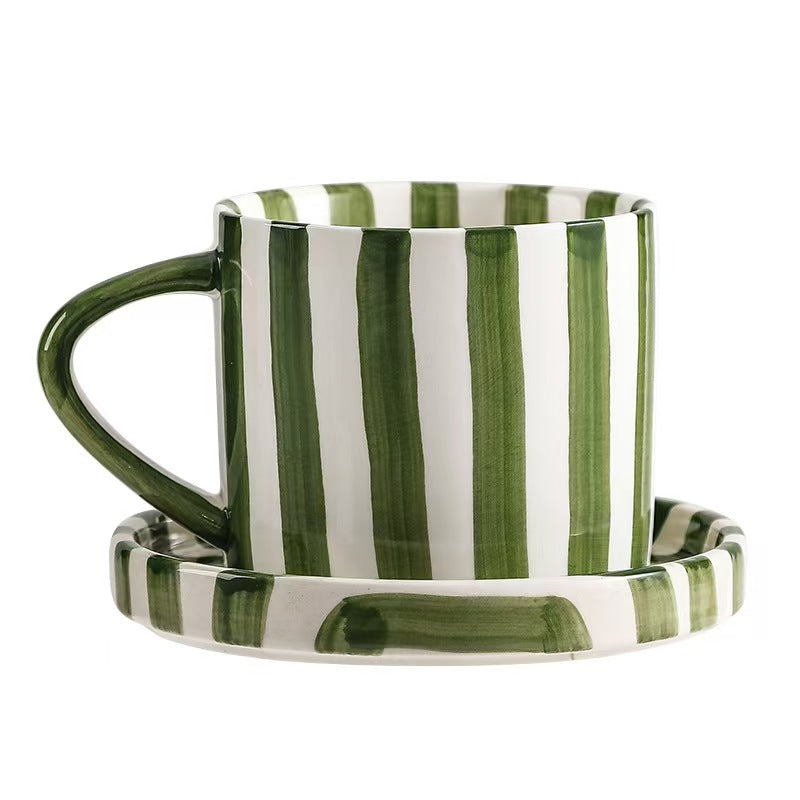 Minimalist European Striped Ceramic Mug