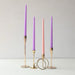 10” Colored Taper Candles, Smokeless Paraffin, 25cm – Set of 4