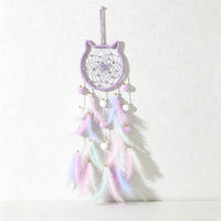 Boho Feather Dream Catcher – Handmade Moon Star Wall Hanging Decor