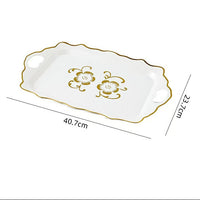 Square Plastic Fruit Tray with Handle Serving Platter