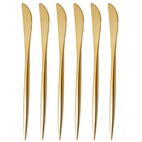 Gold Plastic Long Handle Cutlery Set