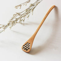Honeycomb Carved Wooden Stirring Spoon
