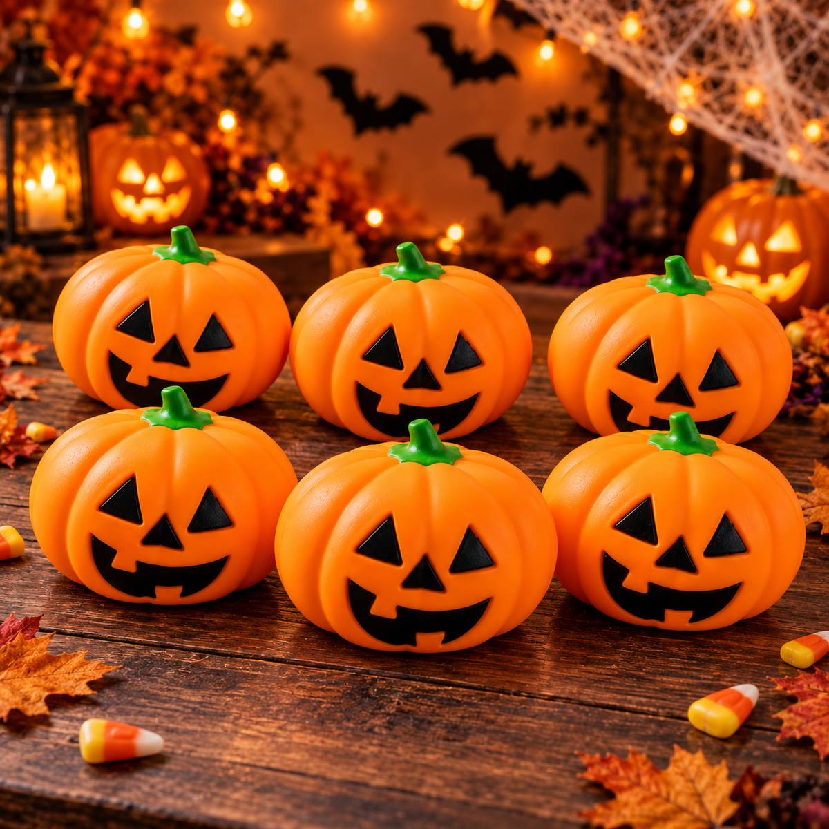 Jumbo 15 cm Pumpkin Squishy TPR Toys 4 Pieces per Box