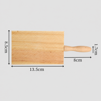 Wooden Gnocchi Board, Natural Wood Pasta Making Tool with Handle