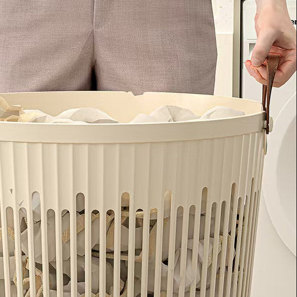 Laundry Basket Storage Hamper PP Leather Home Organizer