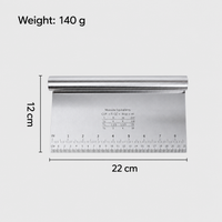 Stainless Steel Bench Scraper and Dough Cutter
