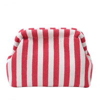 Color Block Striped Canvas Storage Bag
