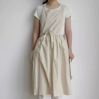 Fresh Cotton Pleated Skirt Apron Kitchen Baking Cooking Vest Apron