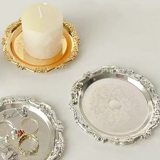 Stainless Steel Vintage Style Round Coaster