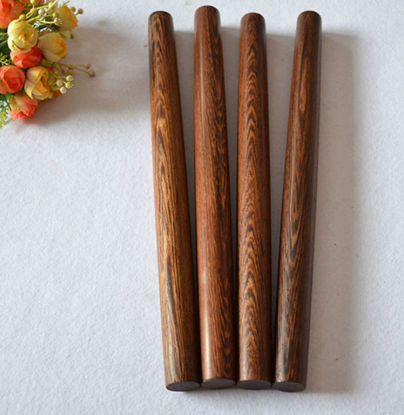 Ebony Wood Rolling Pin, Wooden Dough Roller for Wonton Wrappers