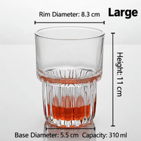 Vintage Fluted Espresso Glass for Iced Coffee and Cocktails