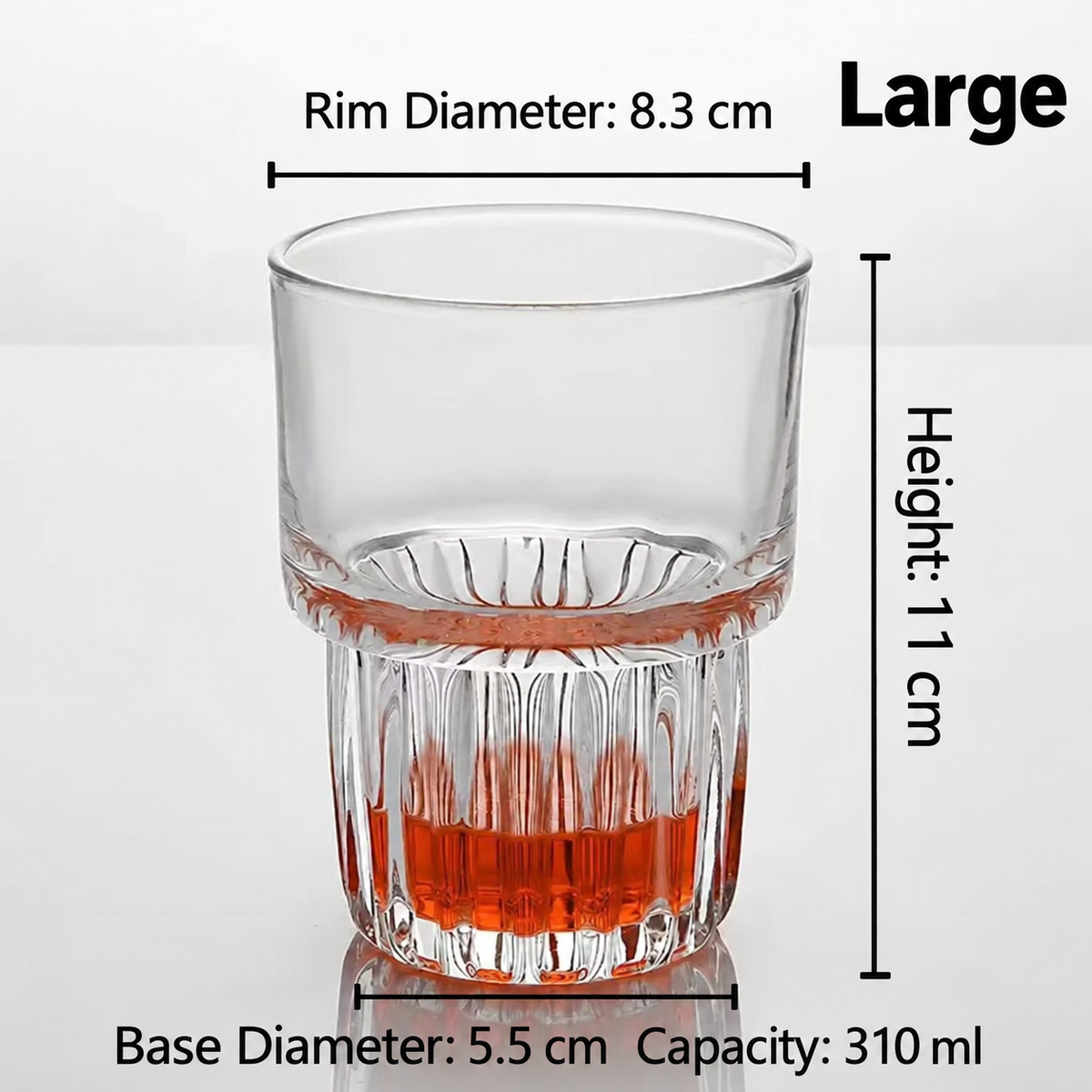 Vintage Fluted Espresso Glass for Iced Coffee and Cocktails