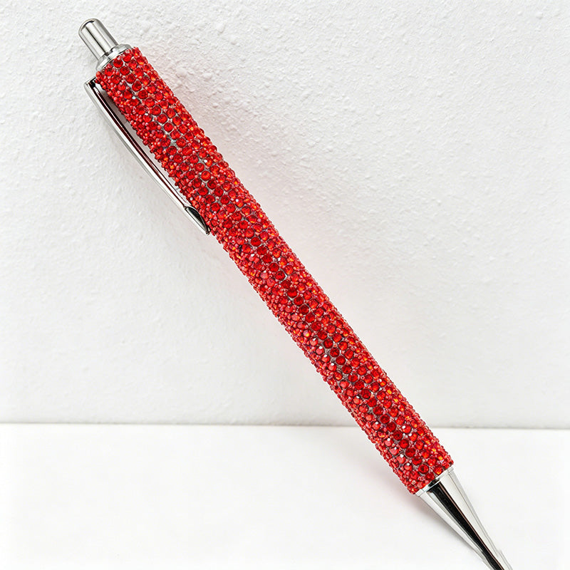 Bling Bling Rhinestone Retractable Ballpoint Pen – Luxury Metal Gift Pen for Office, School & Wedding