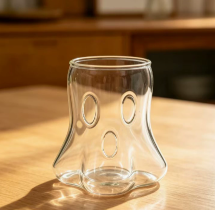 Halloween Ghost Glass Mug Borosilicate Drinking Cup