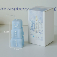 Cute Snowman Shaped Scented Candle Christmas Decorative Holiday Gift