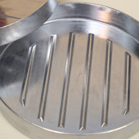 Stainless Steel Burger Patty Press Round Hamburger Meat Mold with Wooden Handle
