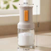 Press Type Seasoning Dispenser Glass Spice Jar