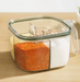 Multi Compartment Clear Seasoning Container with Four Spoons