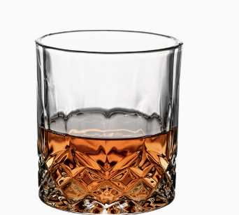 Embossed Crystal-Style Whiskey Glass