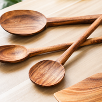 Natural Teak Wood Cooking Spoon and Spatula
