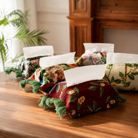 Classic Fabric Tissue Box Cover, European Style Tabletop Tissue Holder