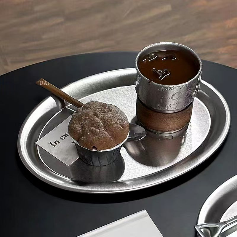 Stainless Steel Oval Serving Tray