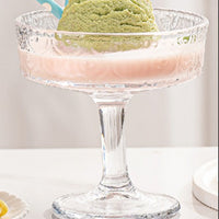 Vintage Ribbed Glass Goblet – Ice Cream, Milkshake & Dessert Cup