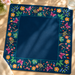 Blue Floral Diatom Mud Table Mat – Stain Resistant Wear Resistant Mahjong Game Pad