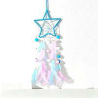 Boho Feather Dream Catcher – Handmade Moon Star Wall Hanging Decor