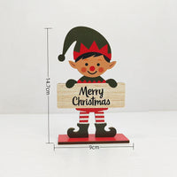 Wood Christmas Table Decor DIY Scene Display Ornament