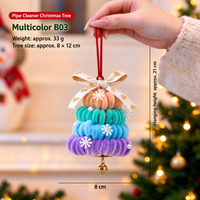 Christmas Tree Pipe Cleaner Hanging Ornament Handmade Style Holiday Car Decoration