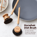 Solid Wood Long Handle Dish Brush Replaceable Sisal Brush Head Kitchen Cleaning Brush