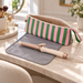 Striped Heat Resistant Hair Tool Bag with Fold Out Mat