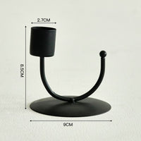 Geometric Iron Metal Candleholder, Modern Home Decor