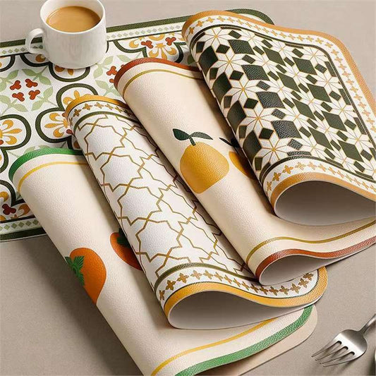 Leather Placemat Waterproof Heat Resistant Table Mat