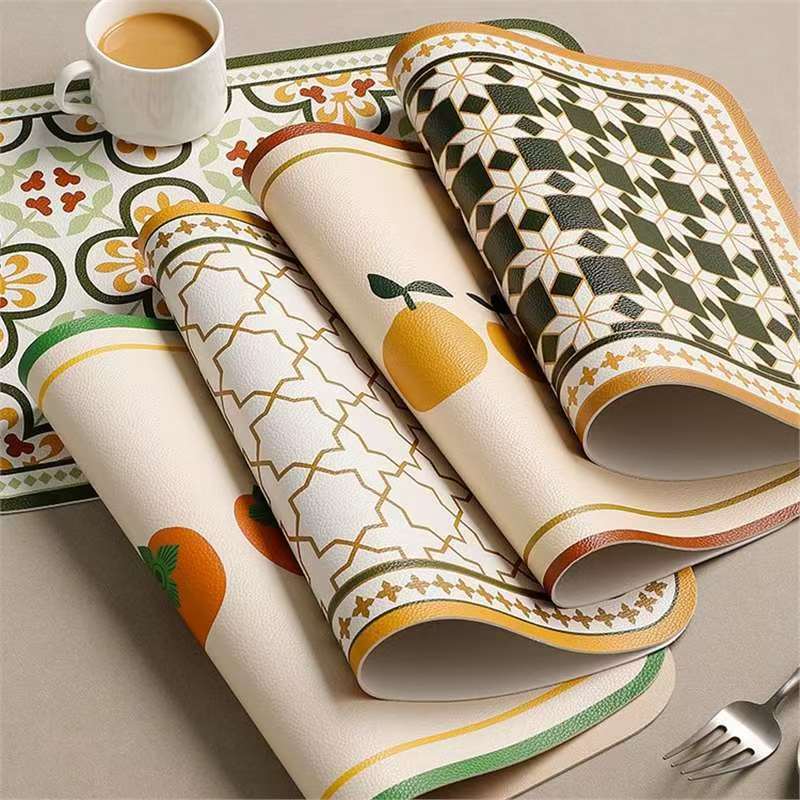 Leather Placemat Waterproof Heat Resistant Table Mat
