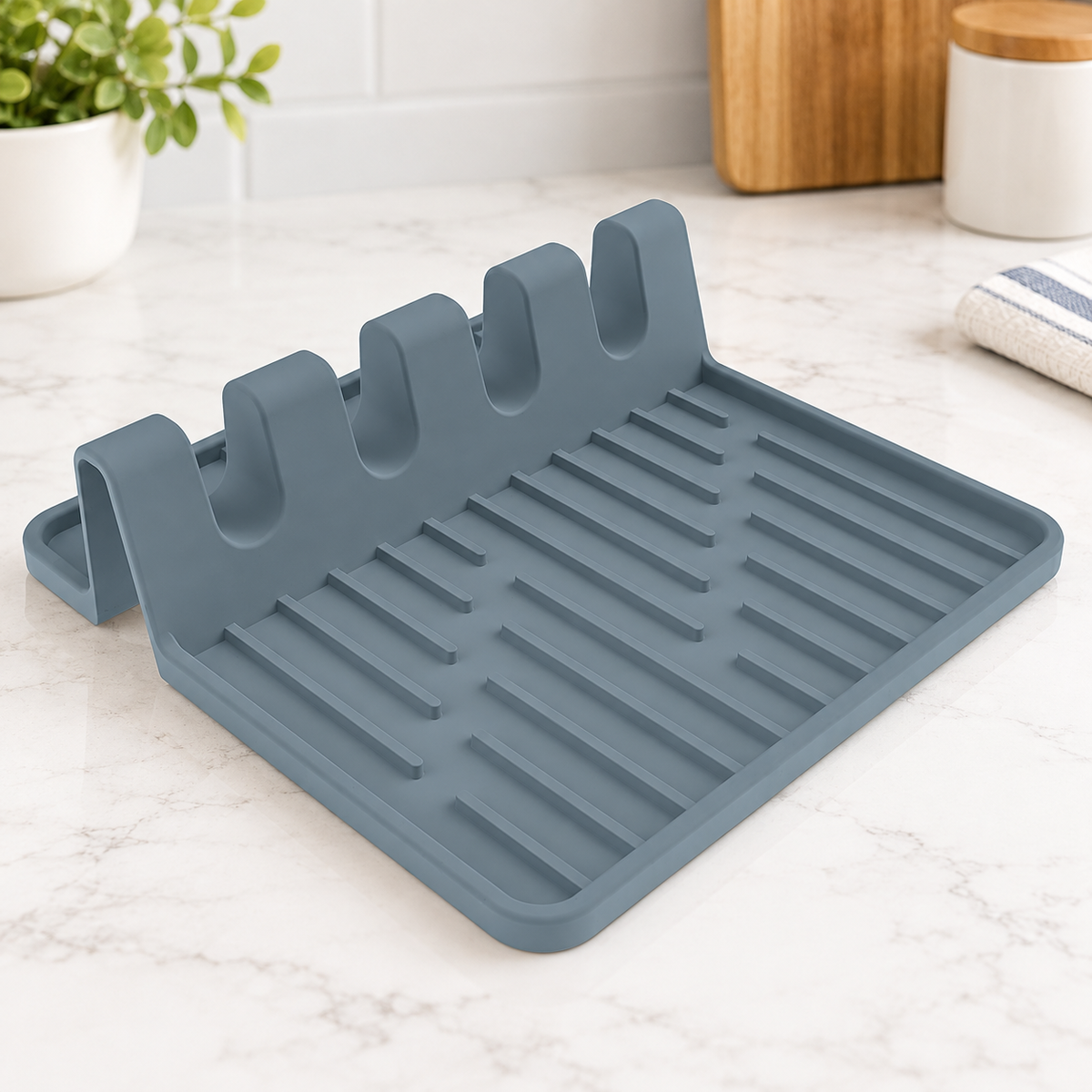 Silicone Utensil Rest Heat Resistant Spoon Holder